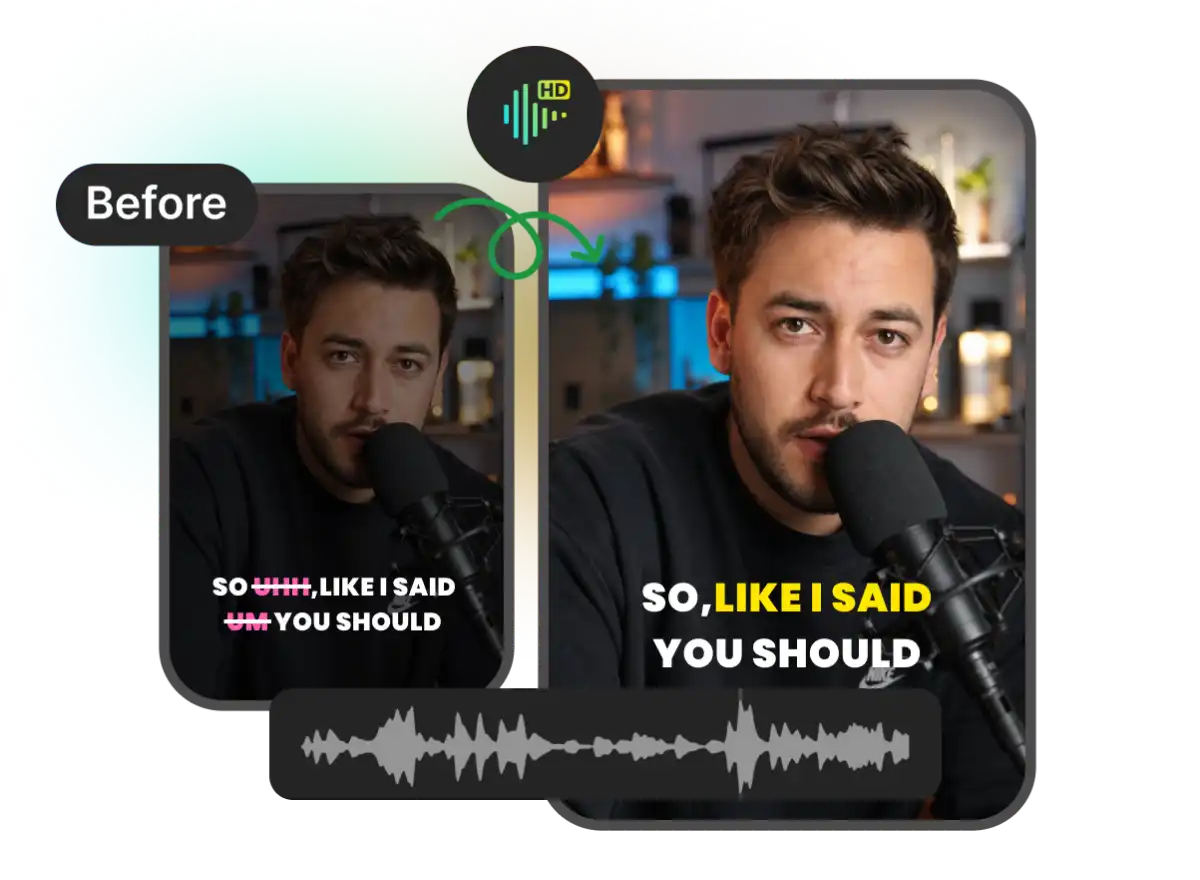 AI tool to remove filler words and make speech sound smoother and more professional