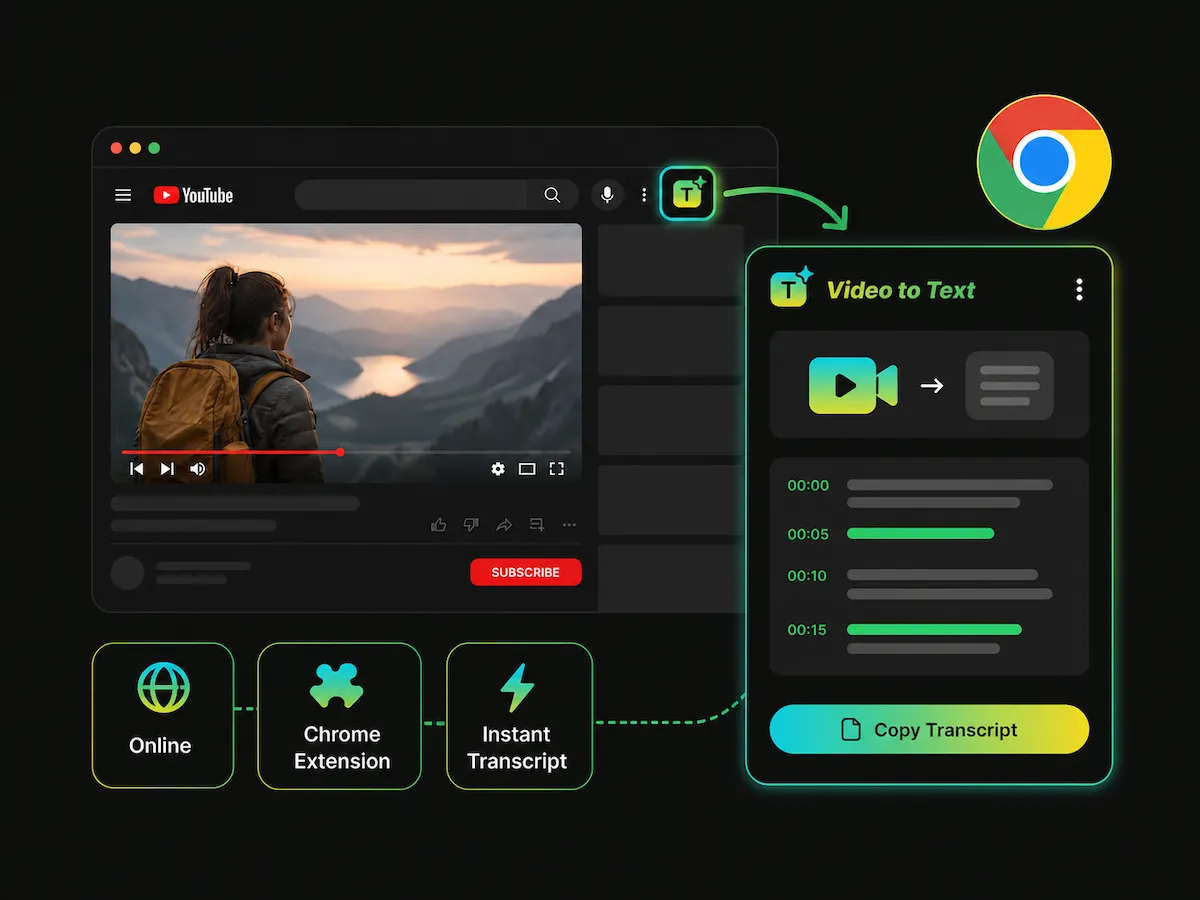Free online video-to-text converter in the browser