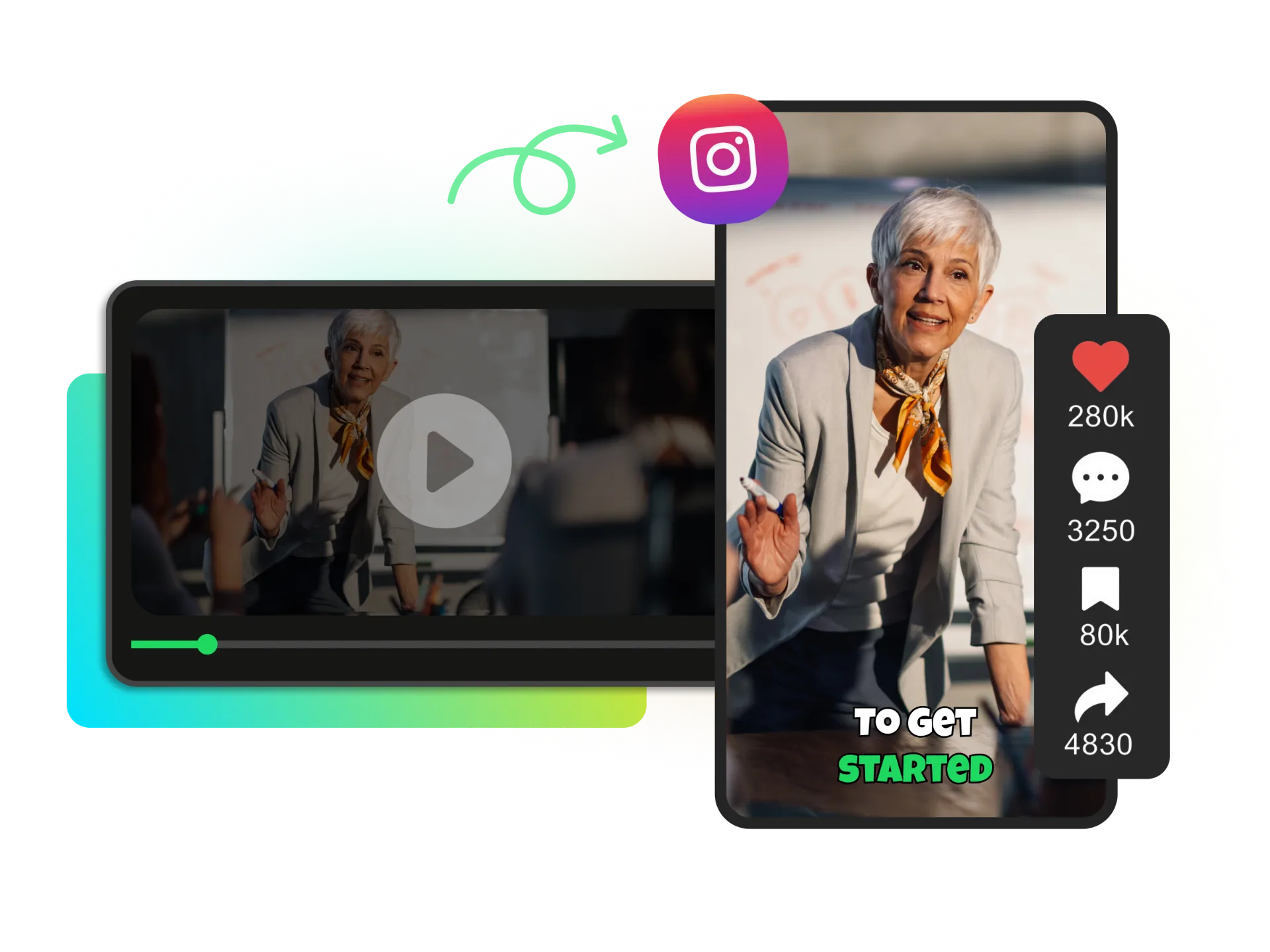 Educational lecture converted into micro-learning clips for students