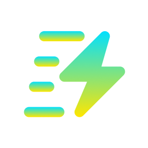 Lightning bolt icon representing fast processing to save time