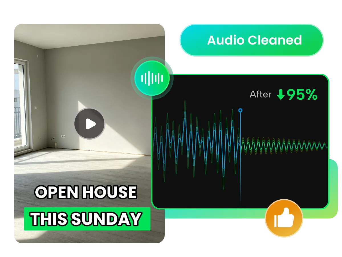 Open house video clipped into social media Reels for real estate agents