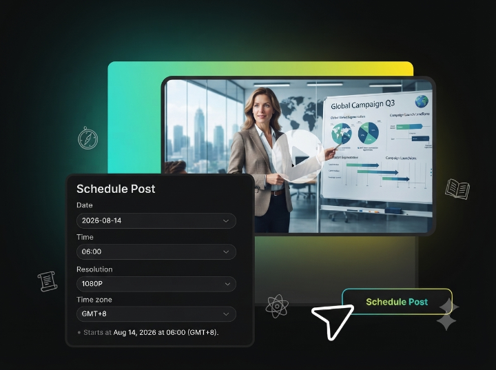 Global brand setting multi-timezone publishing using post scheduler TikTok dashboard