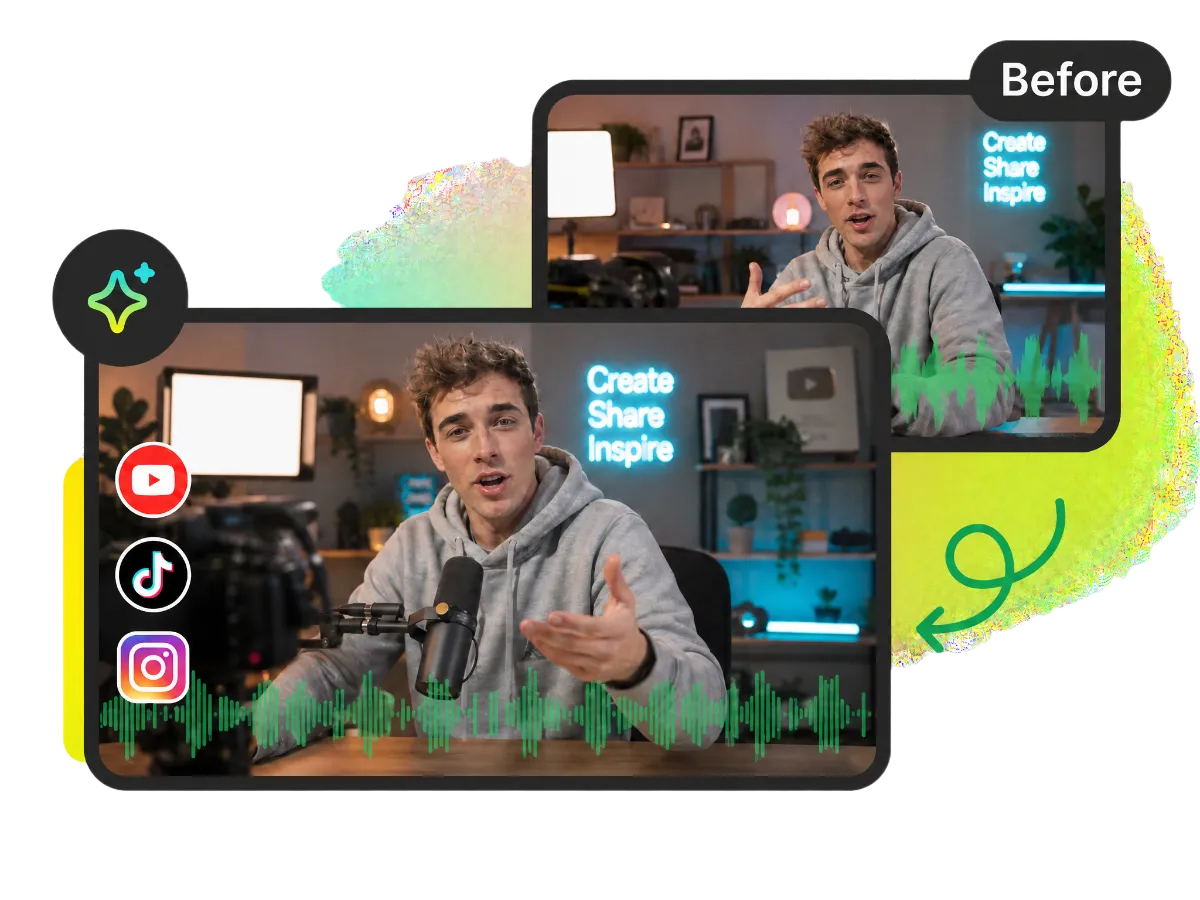 Remove echo from video content with AI