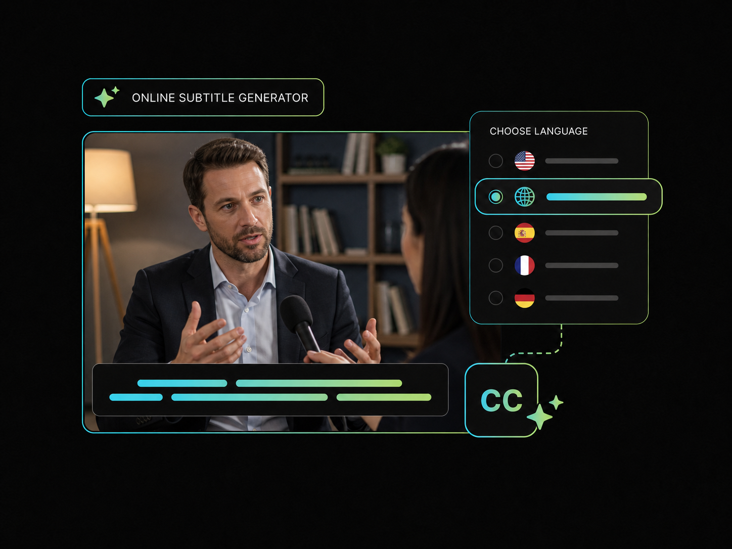Generate Telugu subtitles for videos in your chosen language