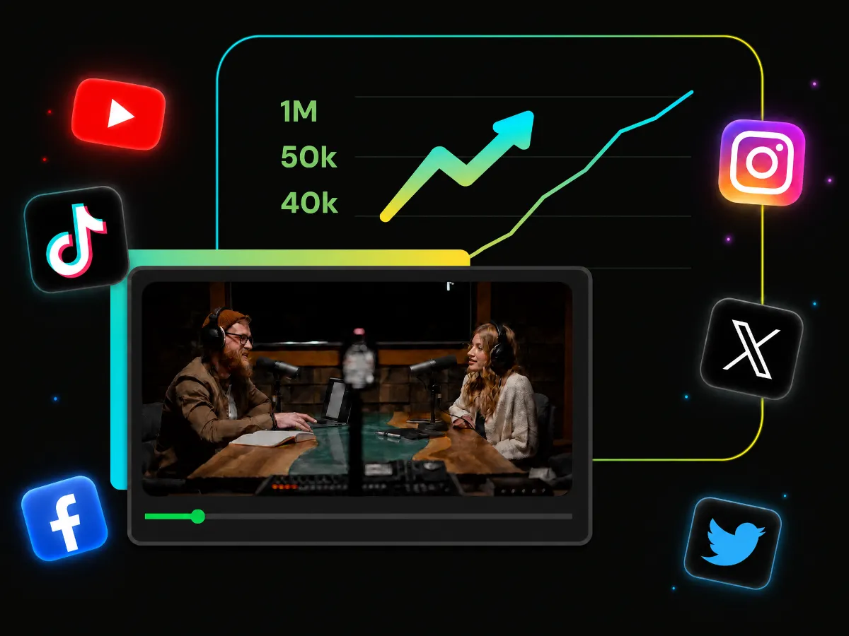 Content creator editing social media videos with video transitions