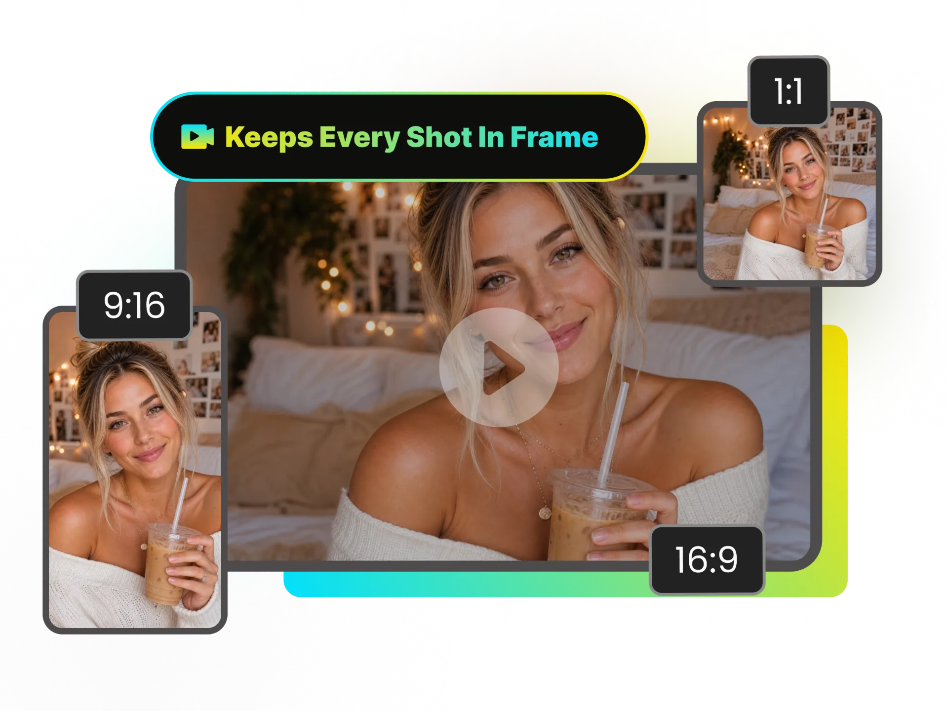 AI repurpose tool tracking subjects while creating optimized 9:16 video clips