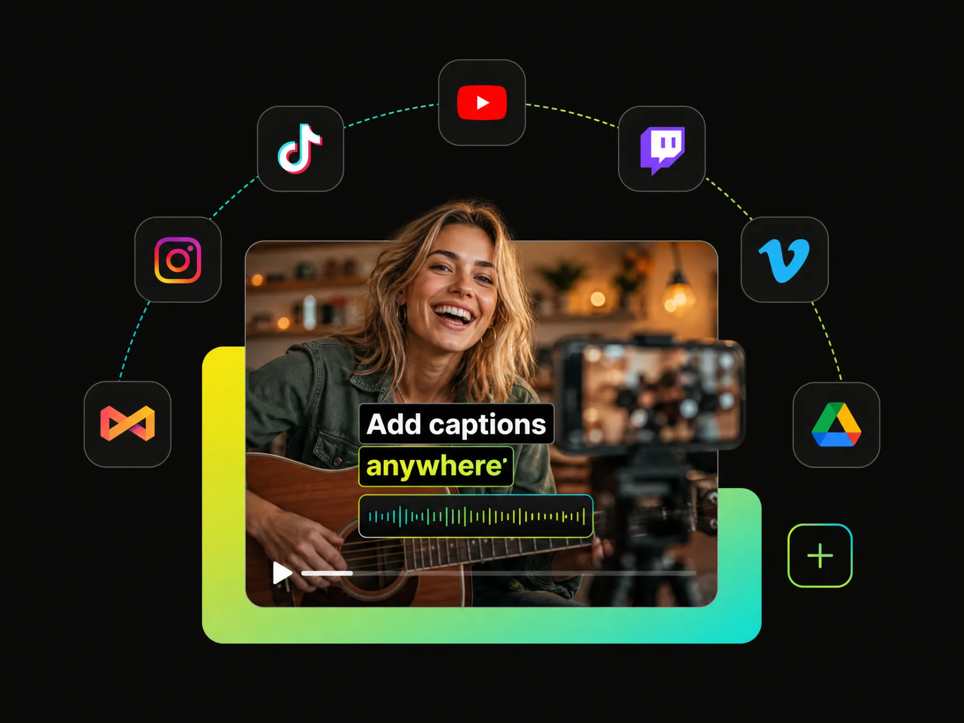 auto caption generator for video on 10+ platforms