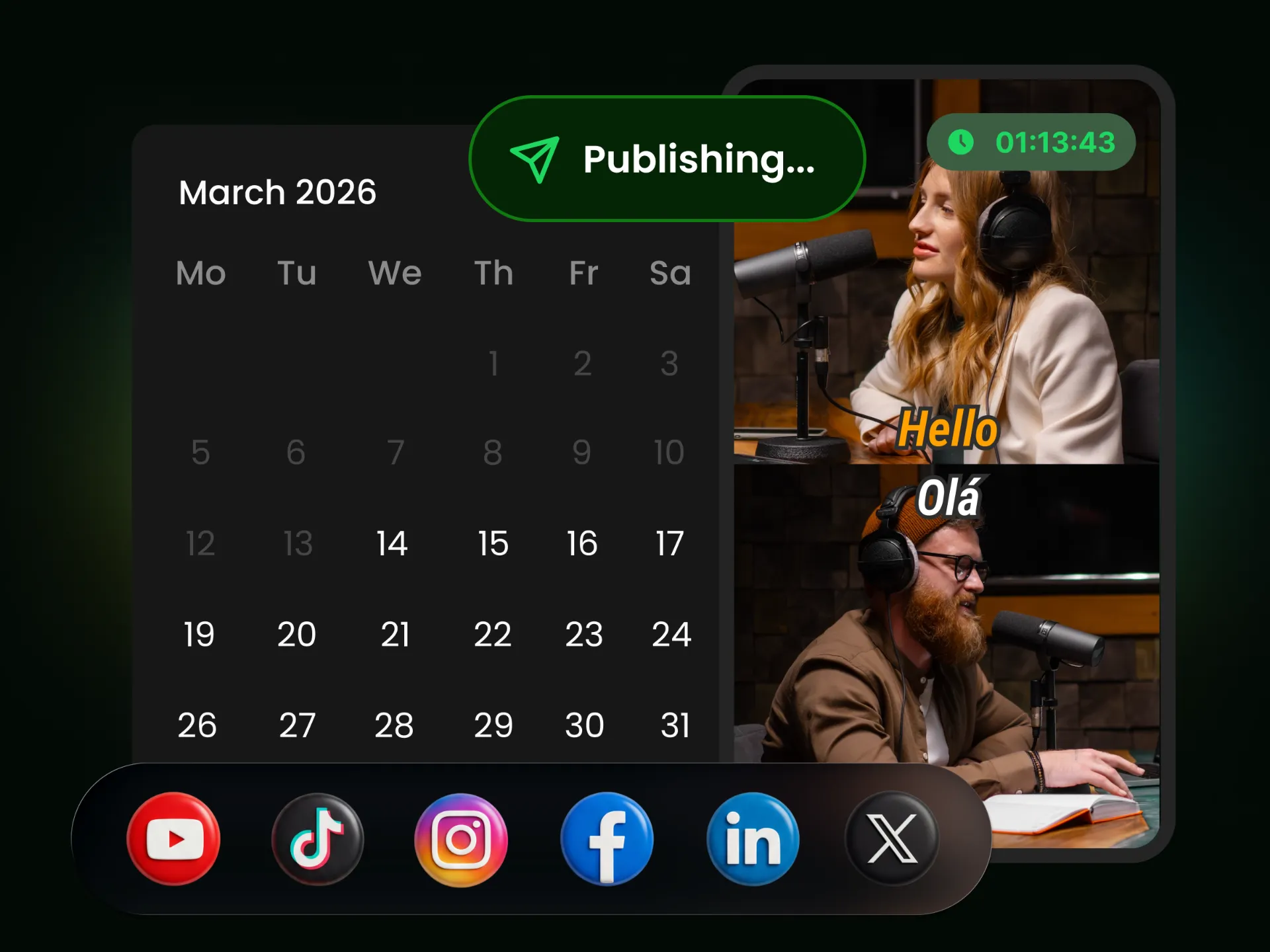 social media planners syncing posts to multiple channels