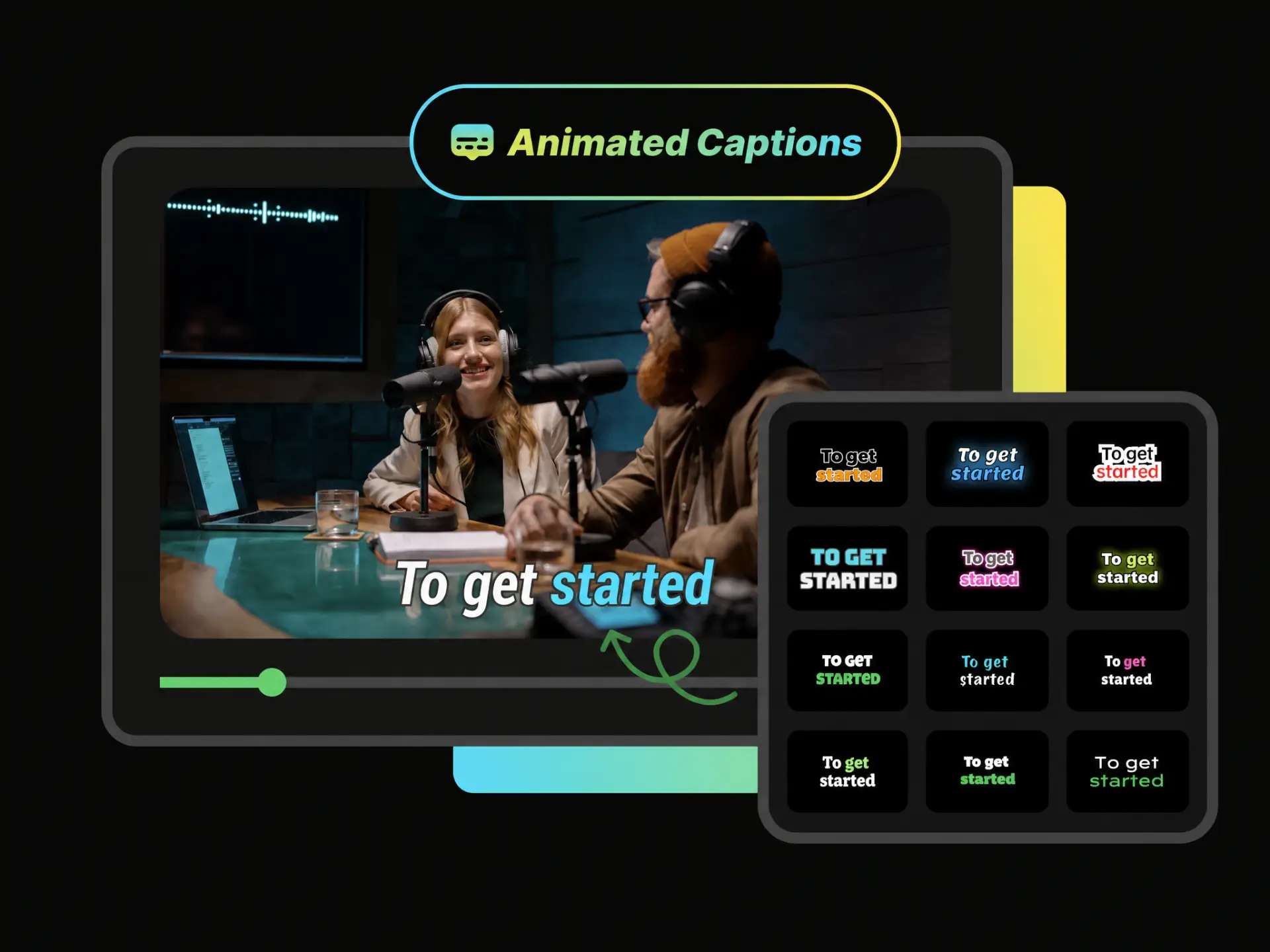 Custom subtitle styling and visual effects panel inside the best Chinese to English translator online