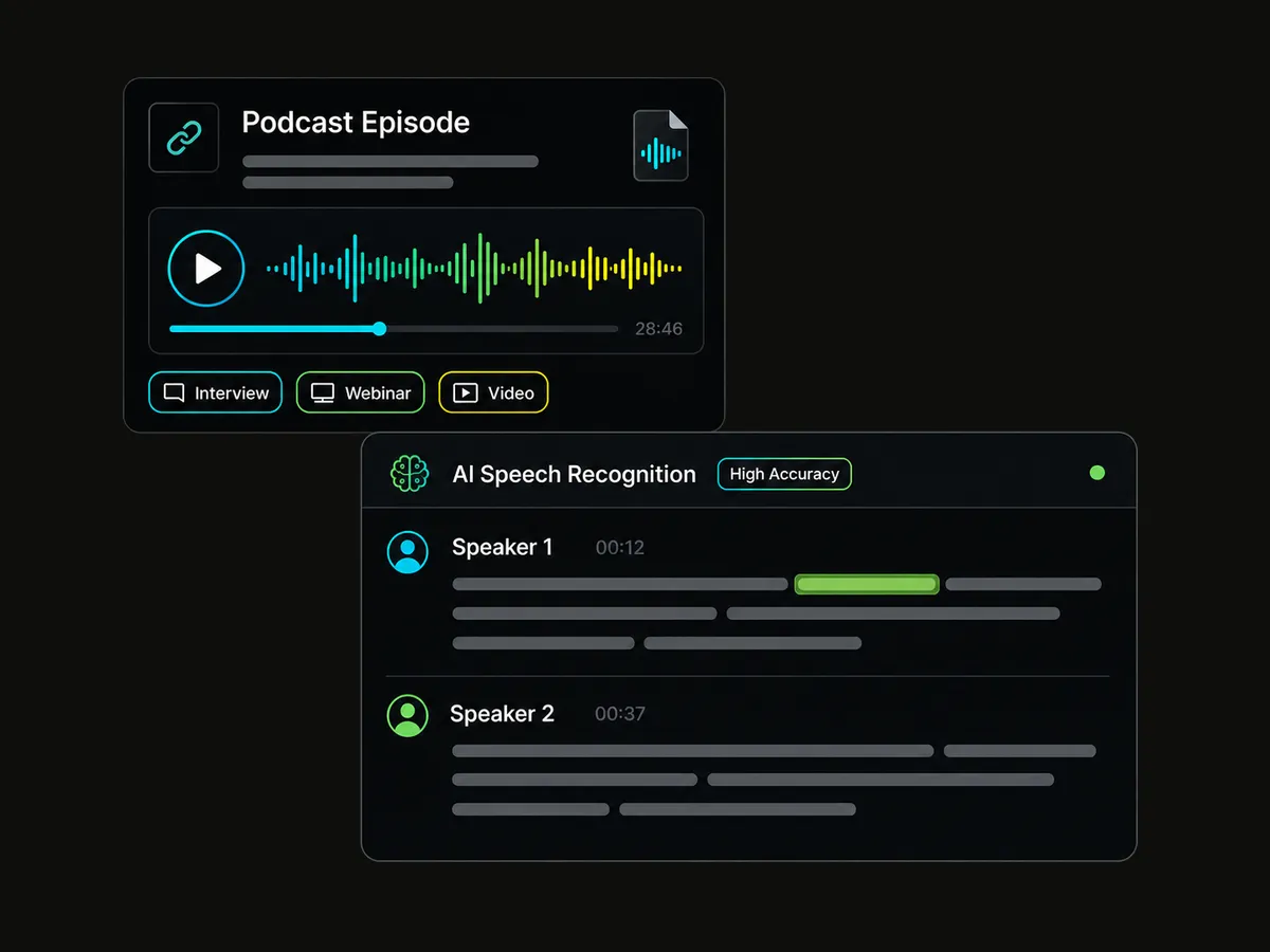 ai podcast transcript generator creating accurate transcripts from podcast episodes