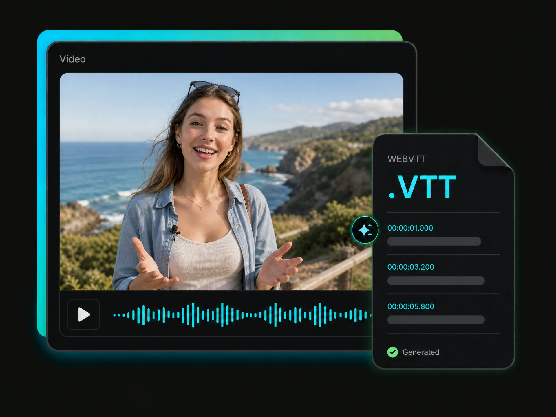 ai video to vtt converter that generates subtitles and adds timecodes automatically