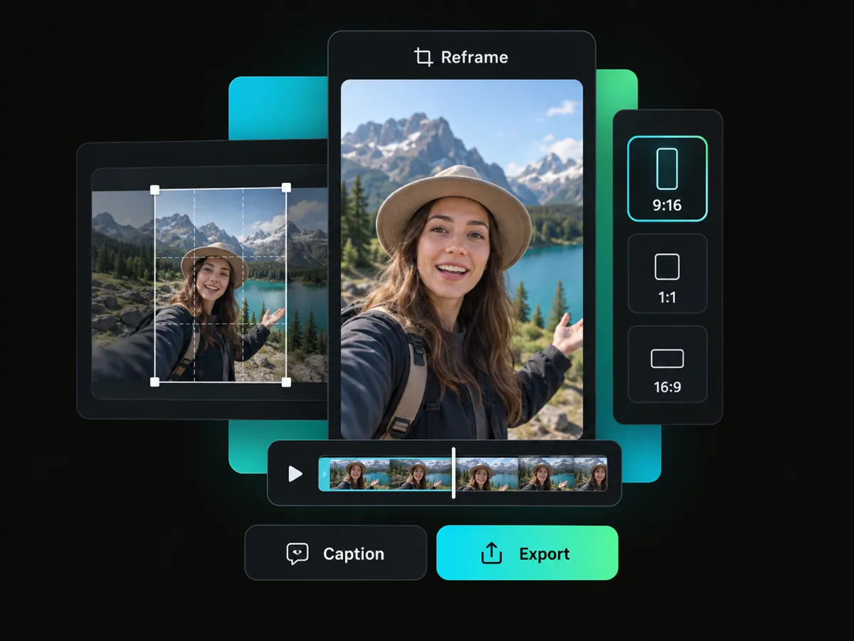 video in the right aspect ratio for publishing on tiktok or another social media platform