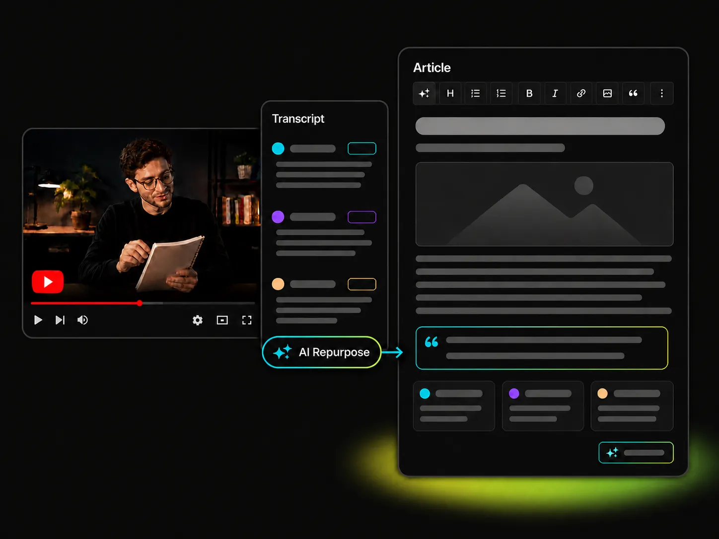 using a free tool to transcribe youtube video for your blogs or articles