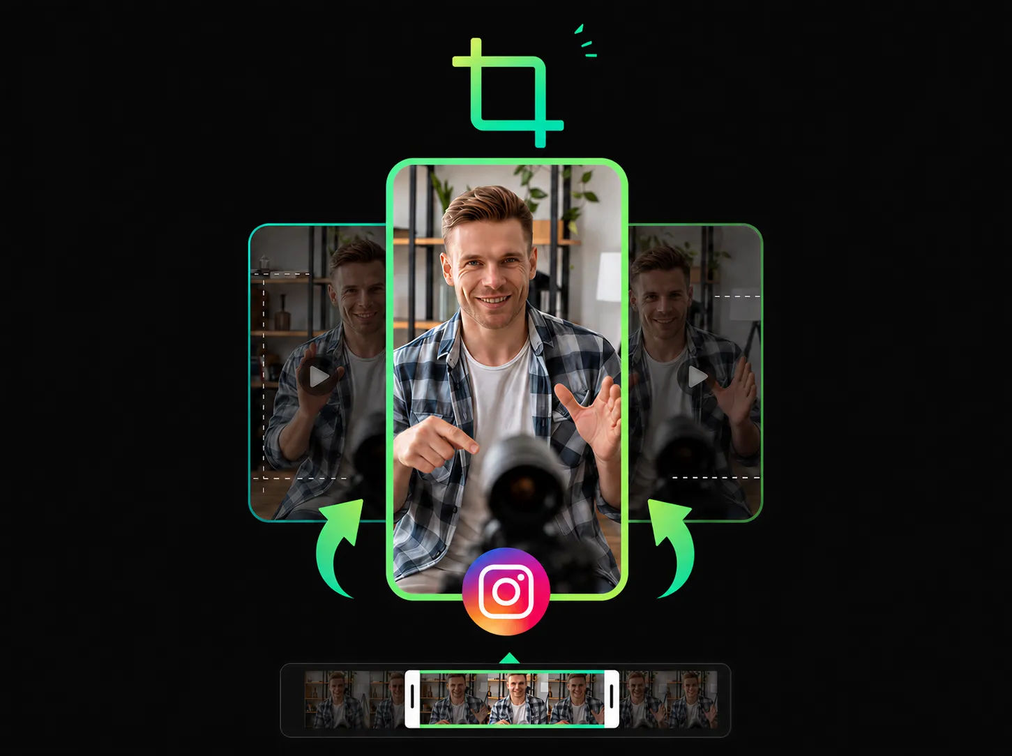 instagram reel trimmer with crop support and short-form video trimming