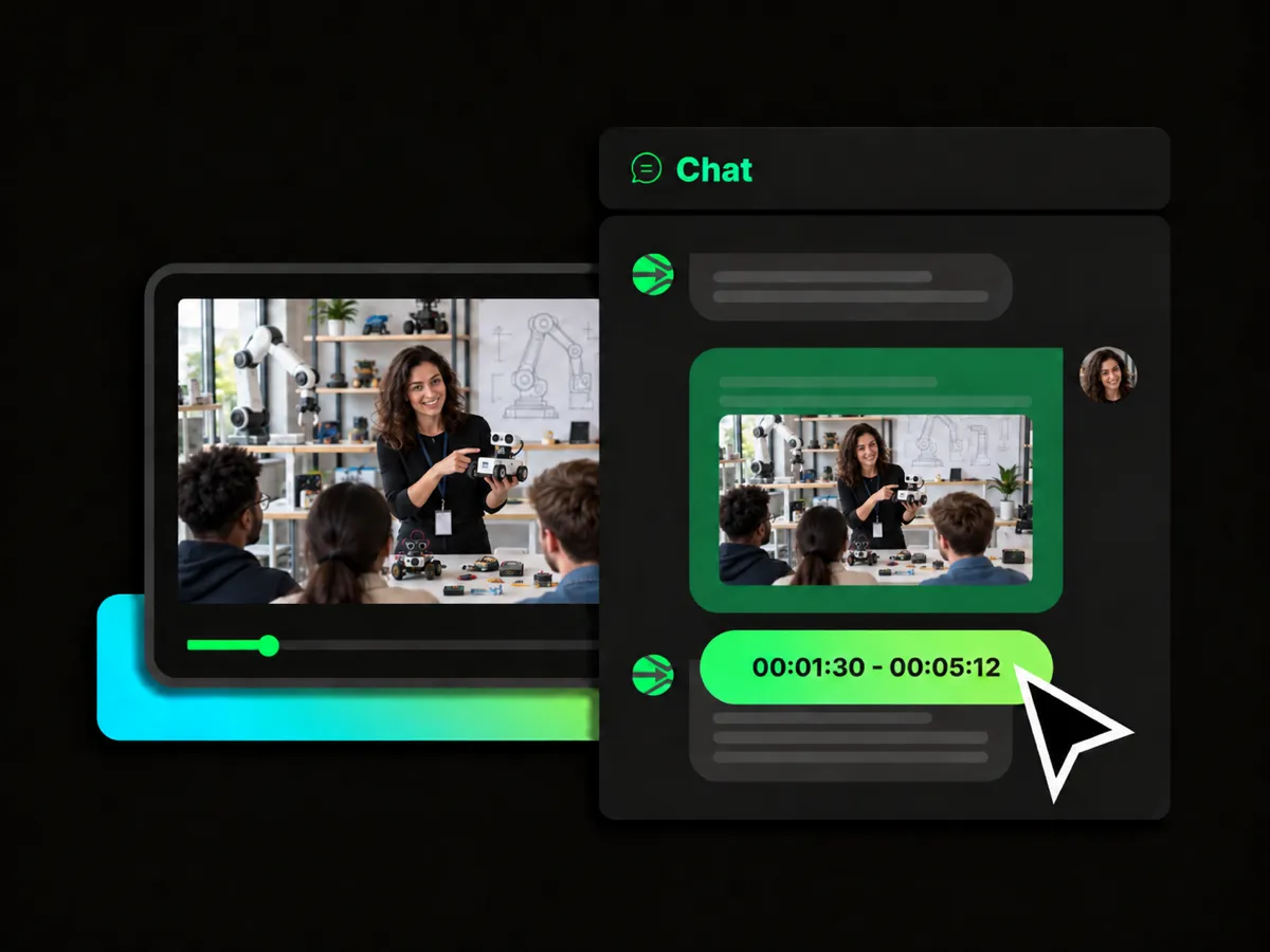 ai chatting box for asking questions about lecture video content