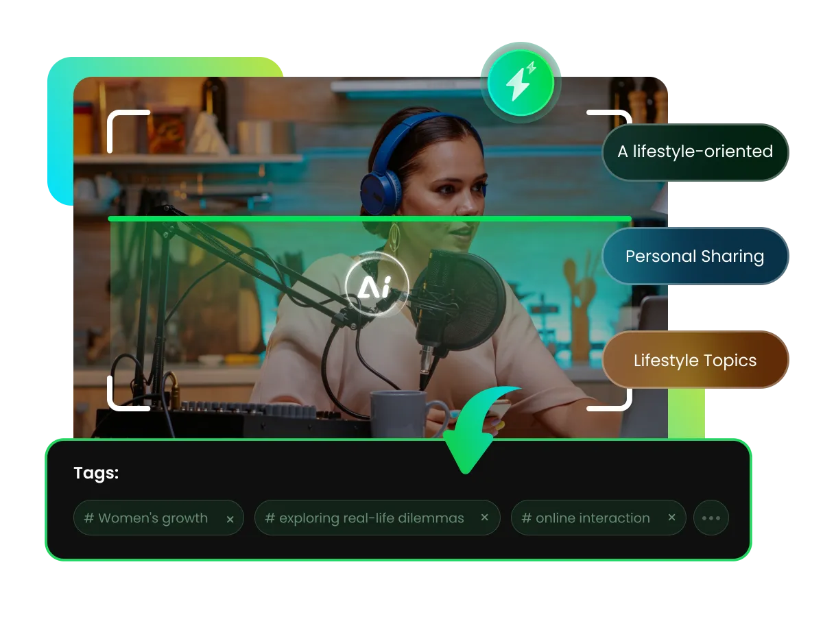 AI generating relevant Instagram tags from video content