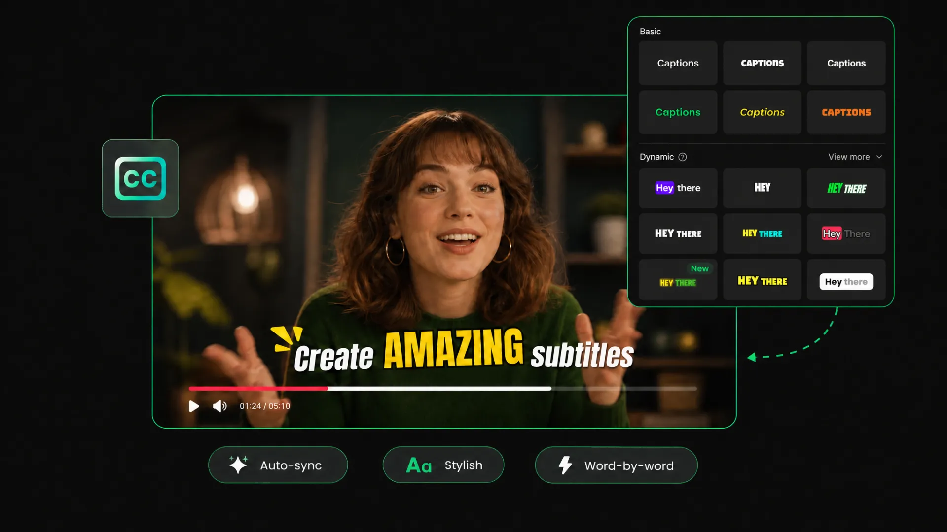 Free Animated Subtitles Generator with Word-by-Word Caption Animation