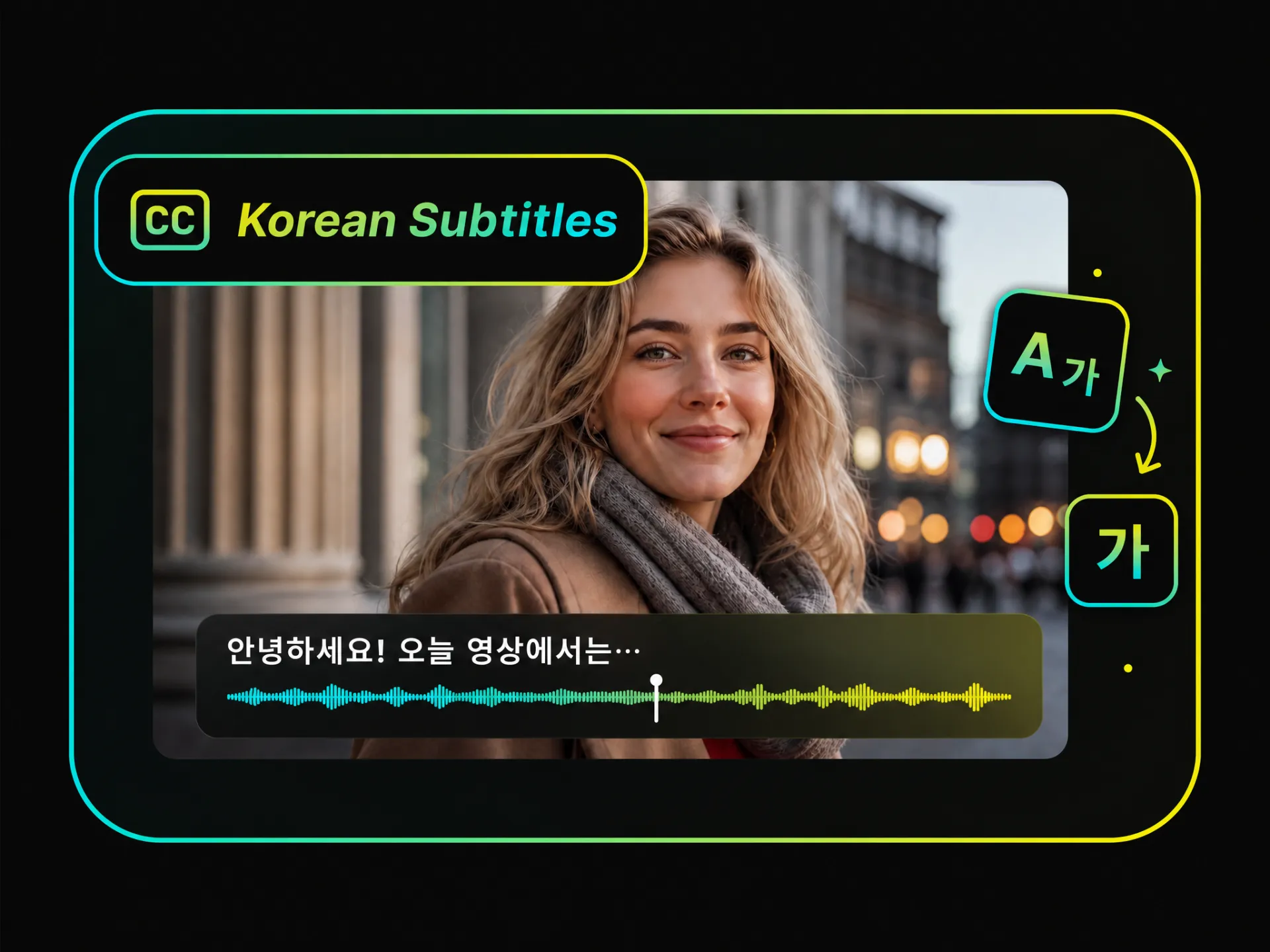 AI subtitle generator Korean to English for global video audiences