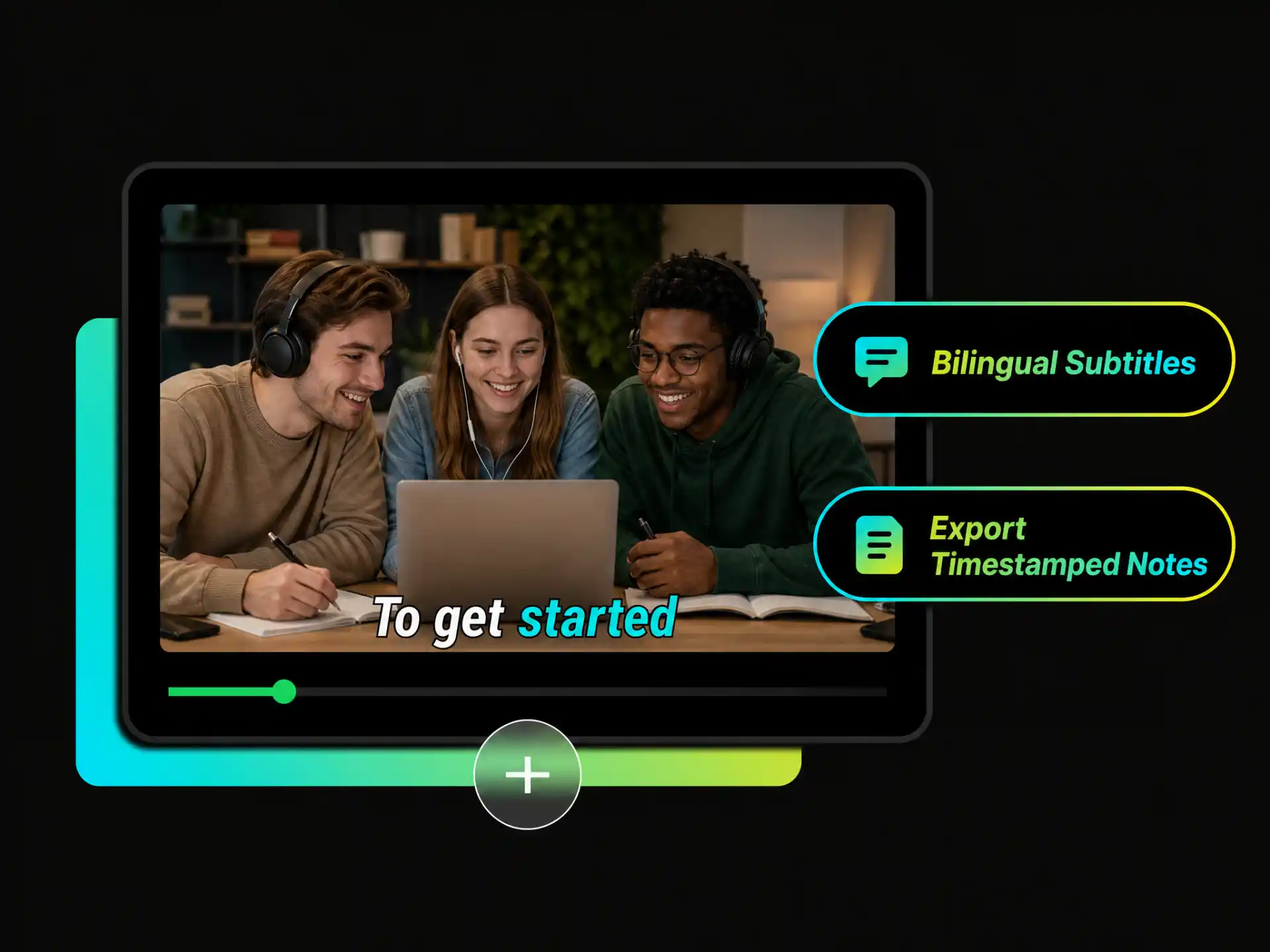 Students learning online courses with a chrome extension translate subtitles YouTube