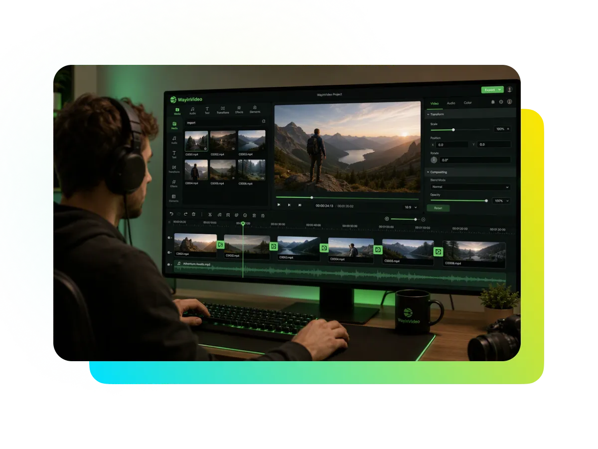 Music video editing with creative transitions