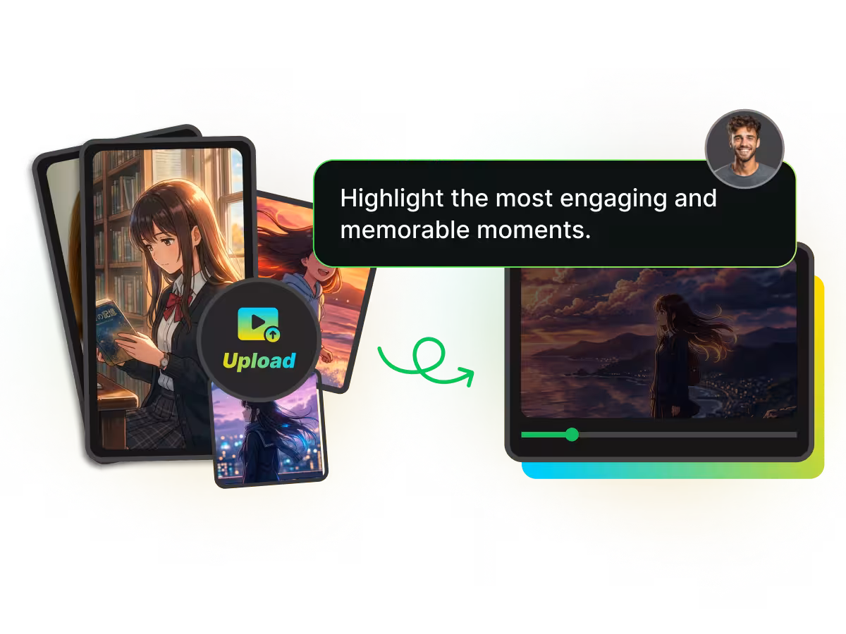 use prompts to guide WayinVideo auto create video montage.