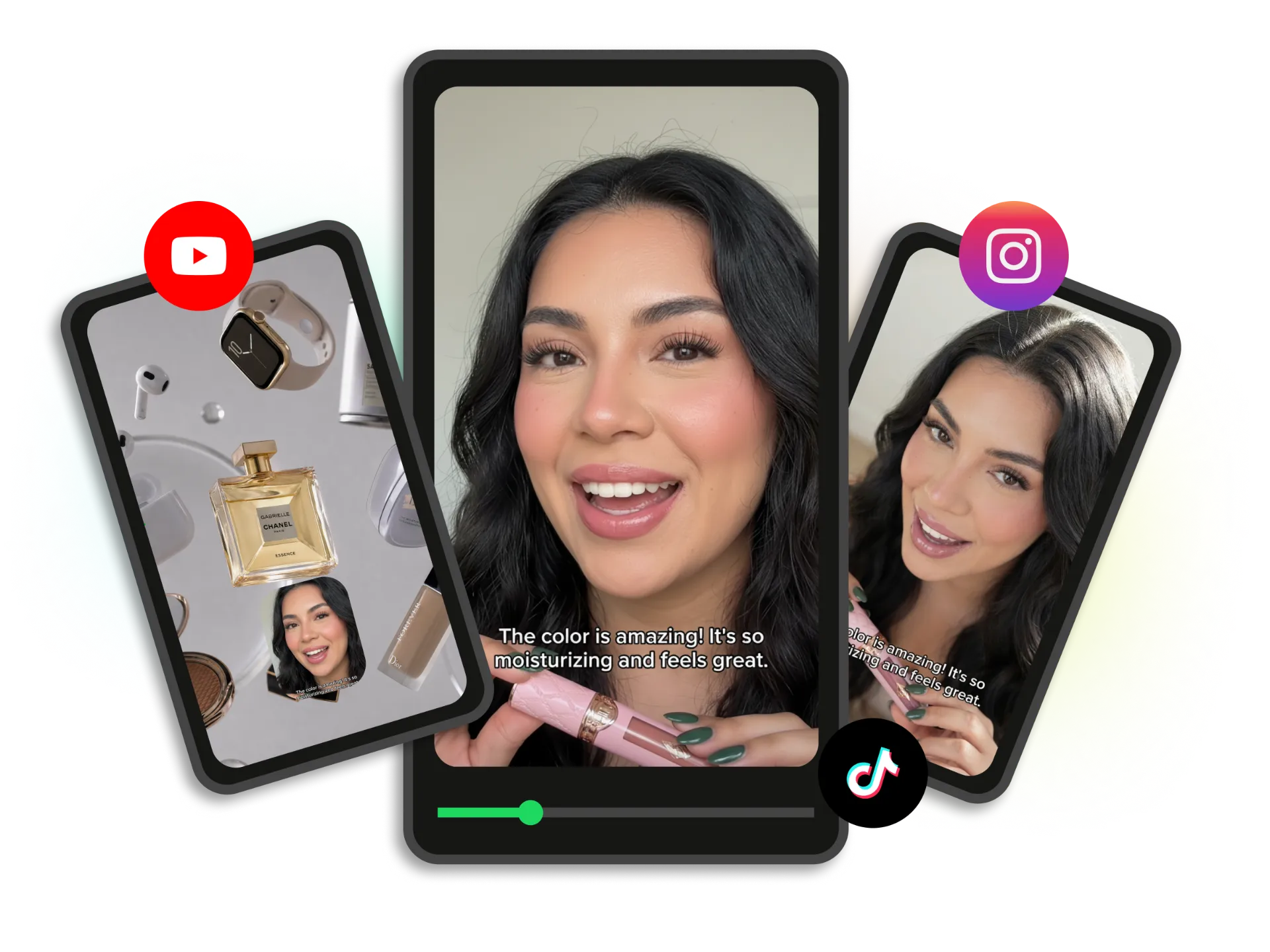 Marketer using repurpose content AI to create social media video clips