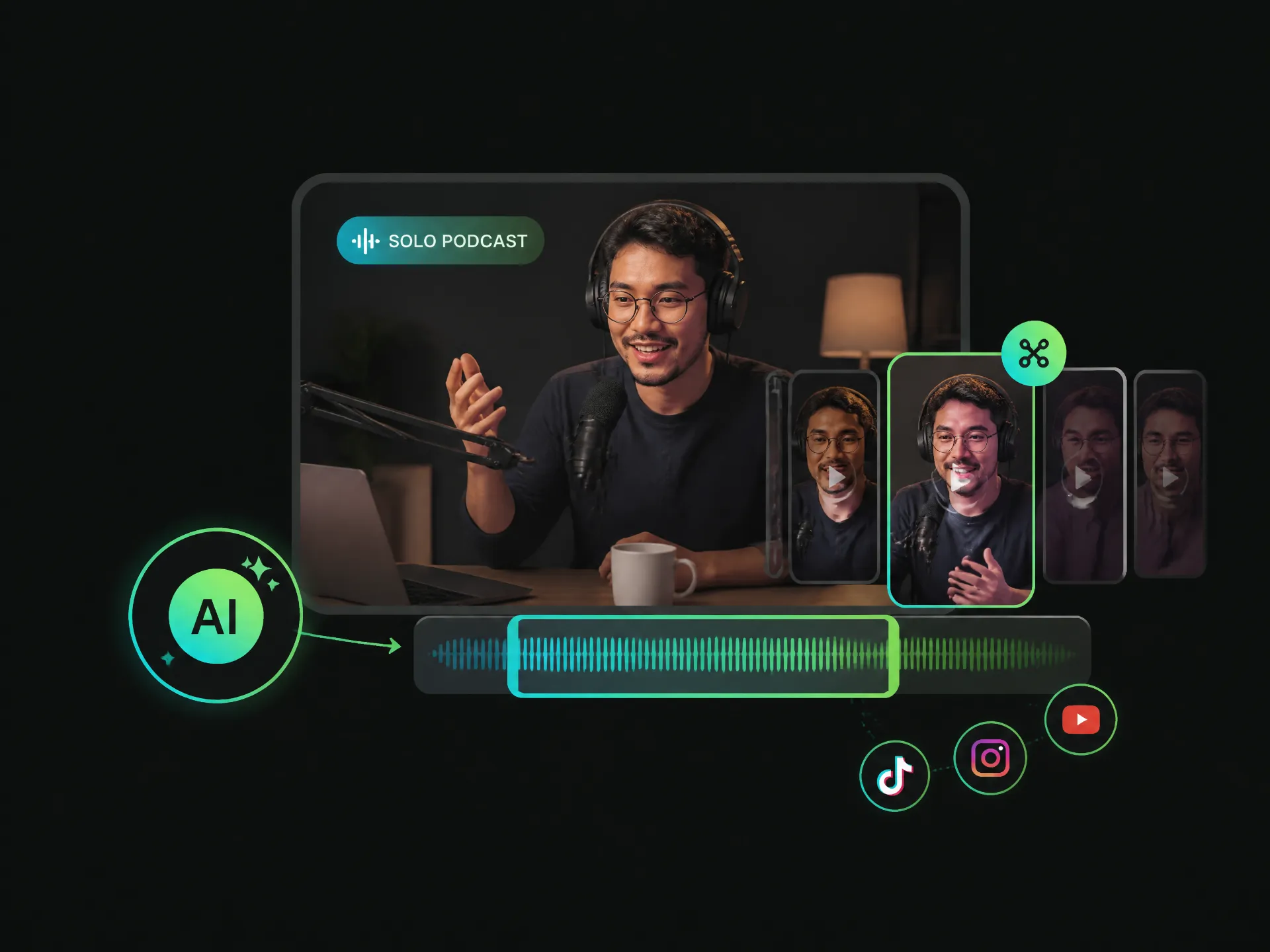 Podcast to clips ai free for solo podcast creators