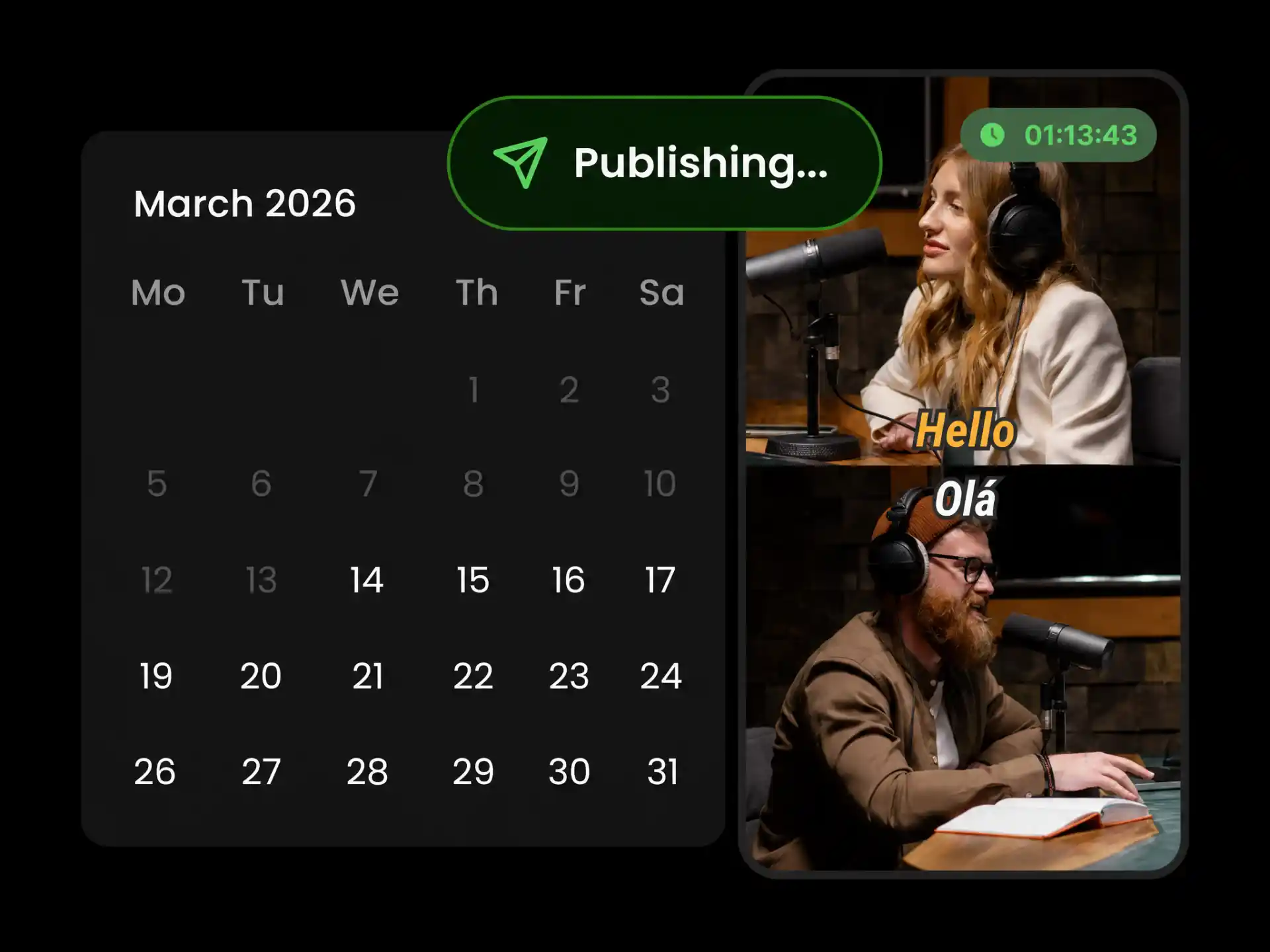 Instagram scheduling tool with date time and time zone controls