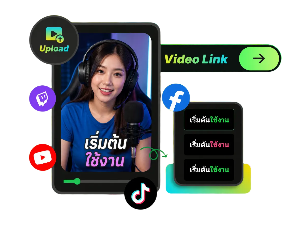 Thai subtitle generator for content creators and social media videos