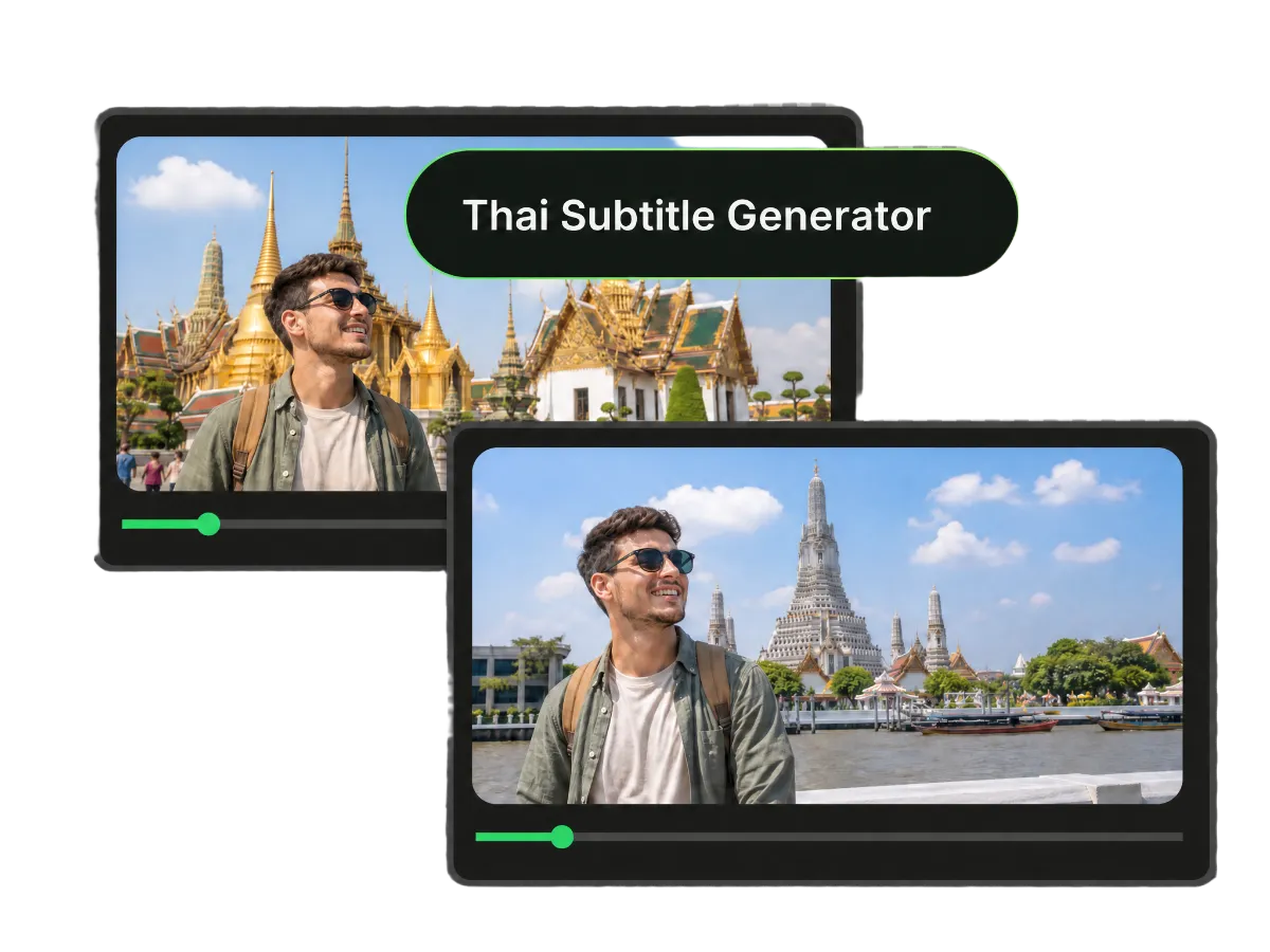 AI generating highly accurate Thai subtitles from video