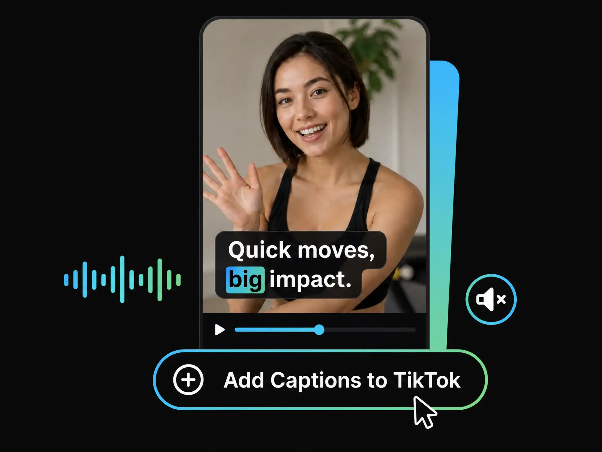 Creator learning how to put captions on TikTok videos