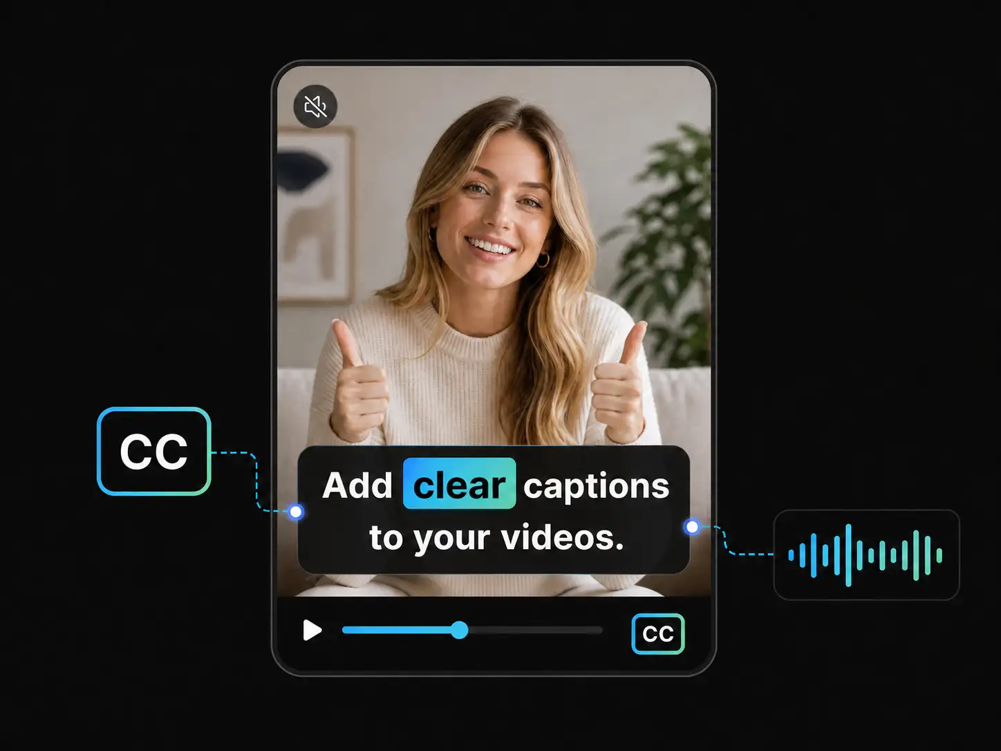TikTok video with captions on TikTok for sound-off viewing