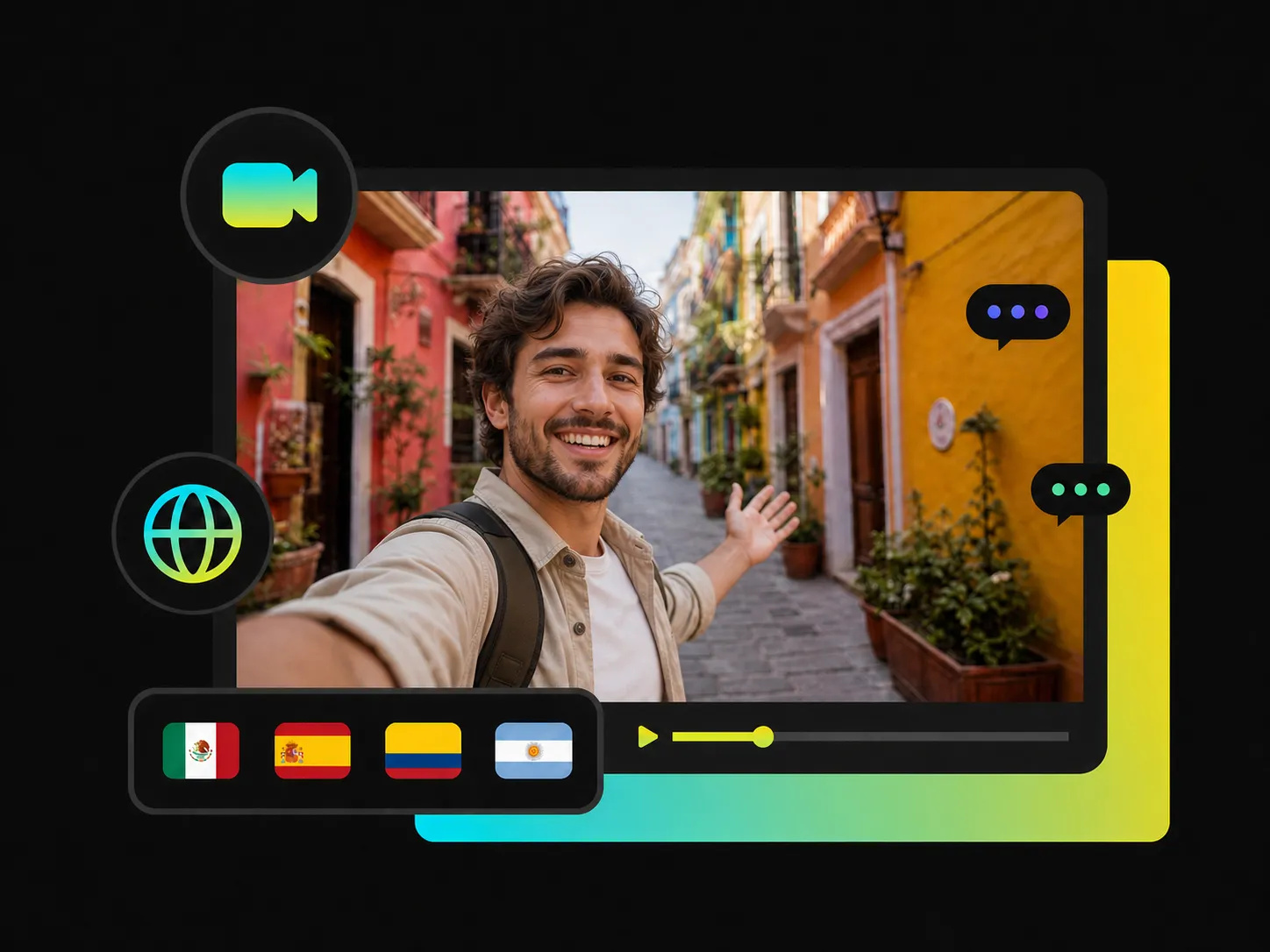 creators generating Spanish video translation from Portuguese for wider audiences
