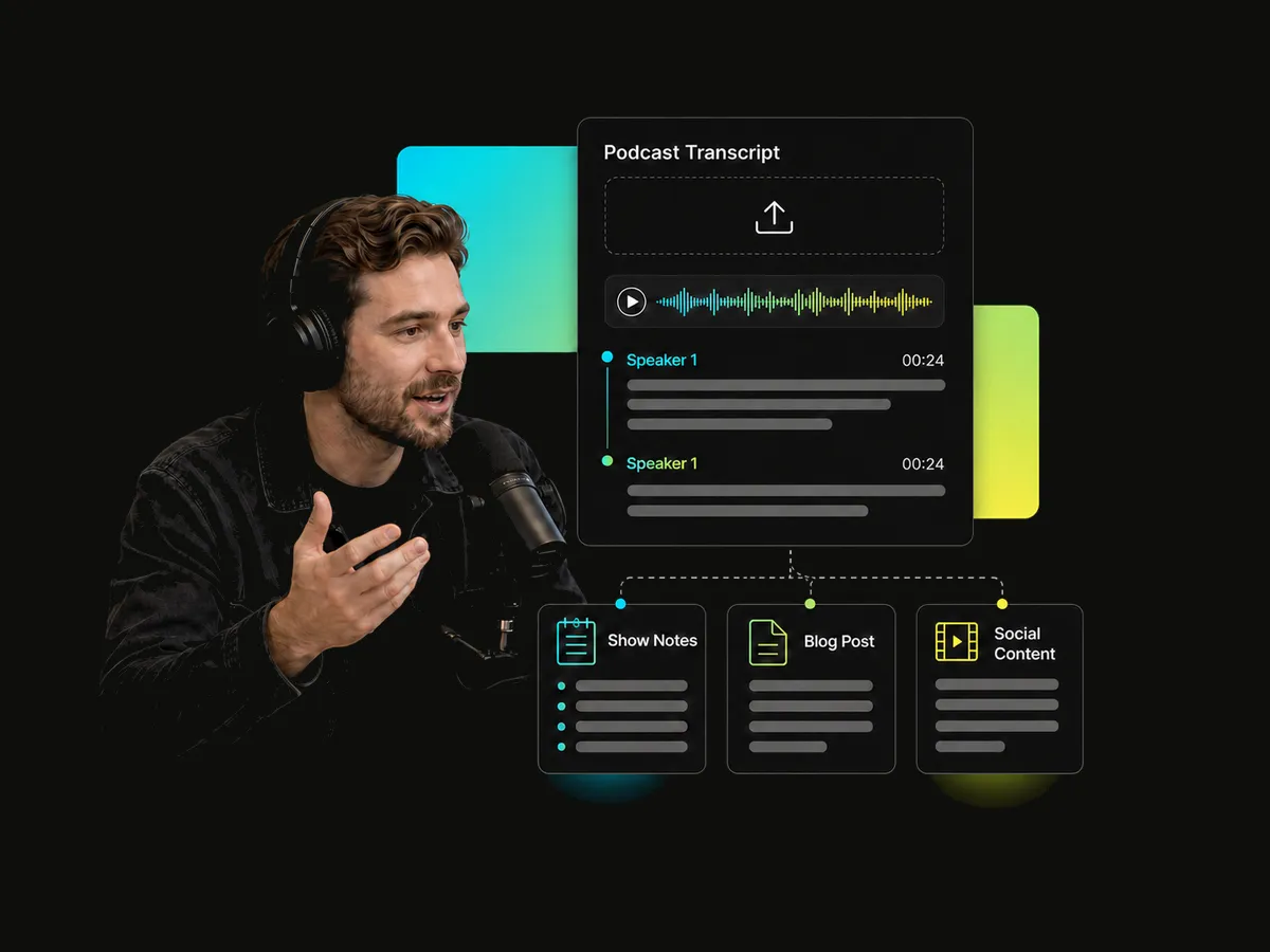 podcast transcript generator helping creators convert podcast episodes into text