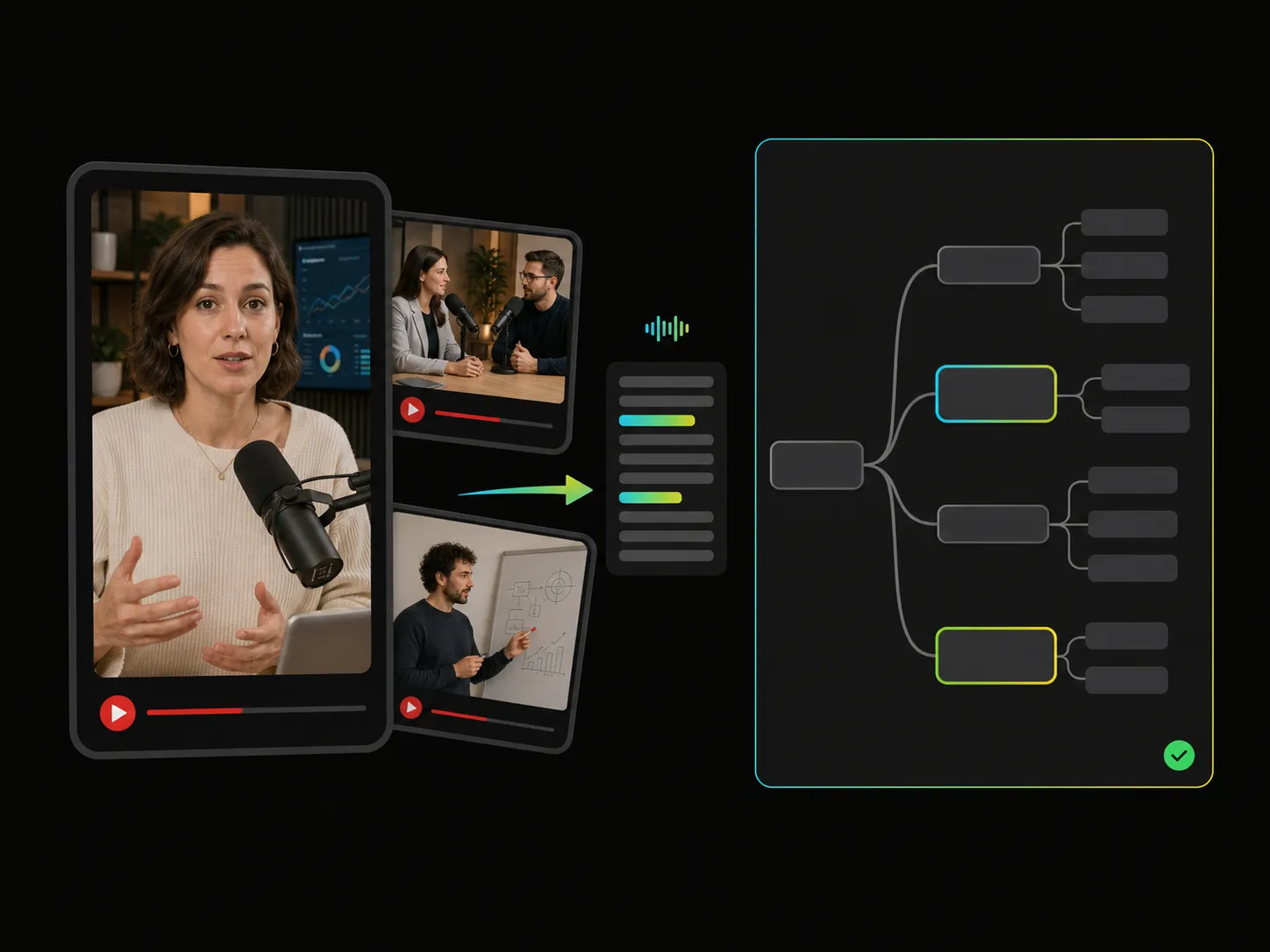 creator using youtube video to mind map generator to analyze competitor videos