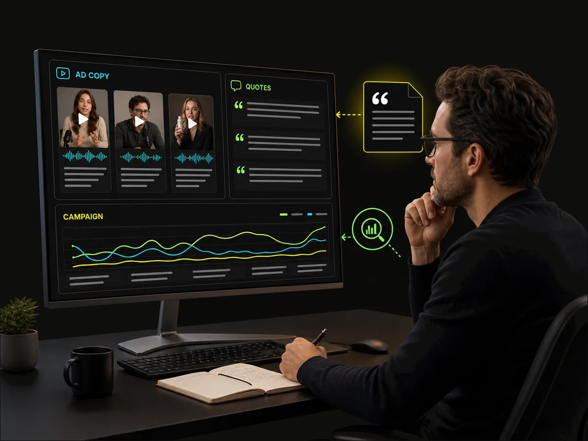 digital strategist using wayinvideo to convert tiktok video to text for competitor analysis