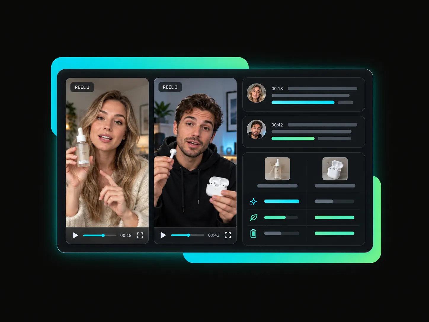 instagram reel video to text with speaker labels marking a product insight