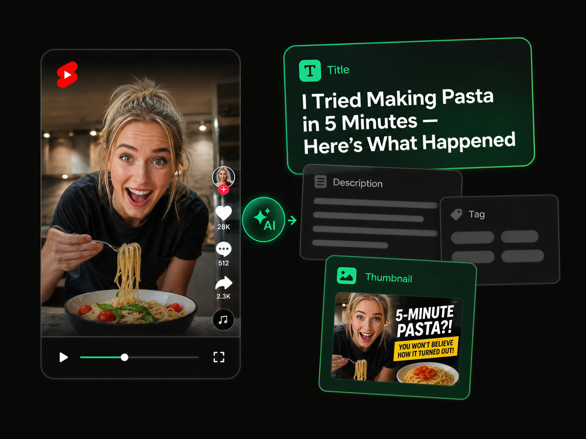 creators creating youtube short video title or adapting content for another platform