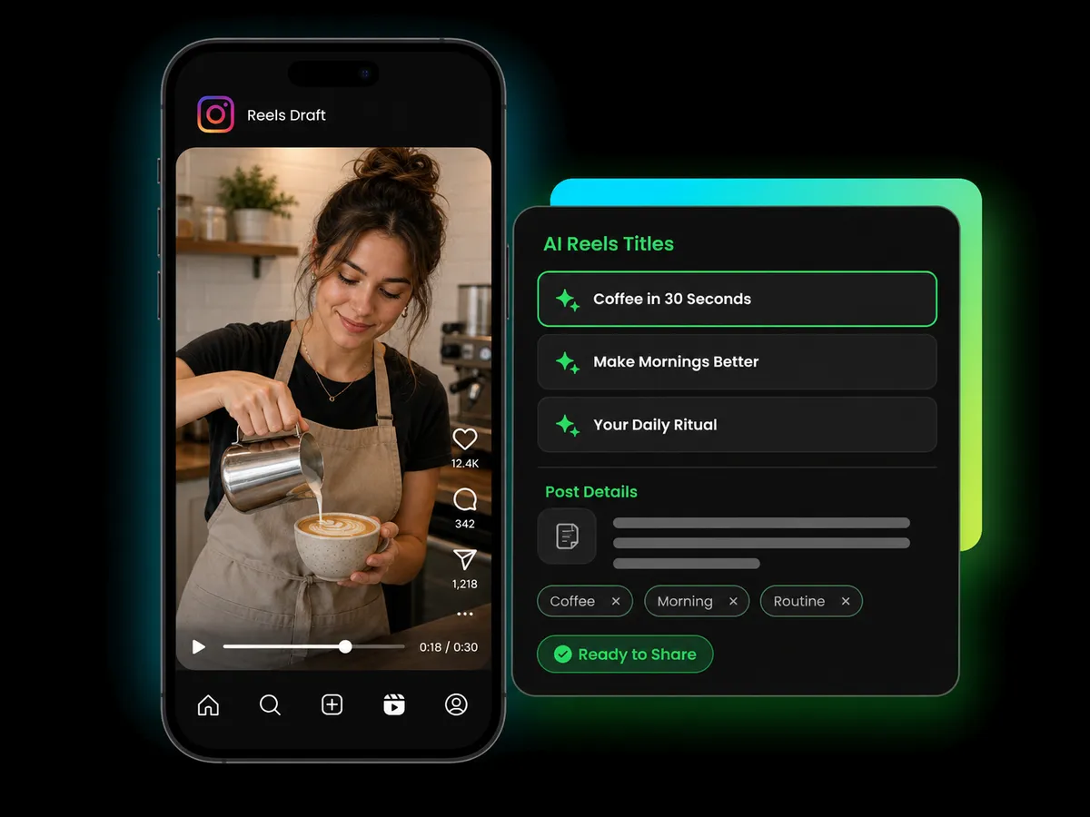 Instagram caption generated from video content with an ai ig caption generator.