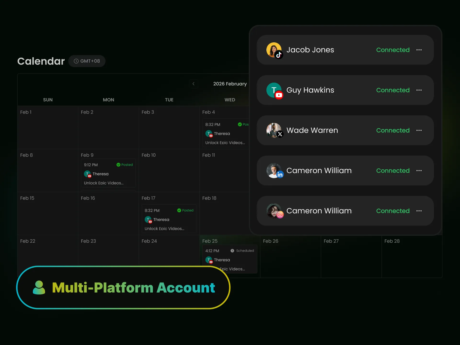 ai social media calendar team scheduling dashboard