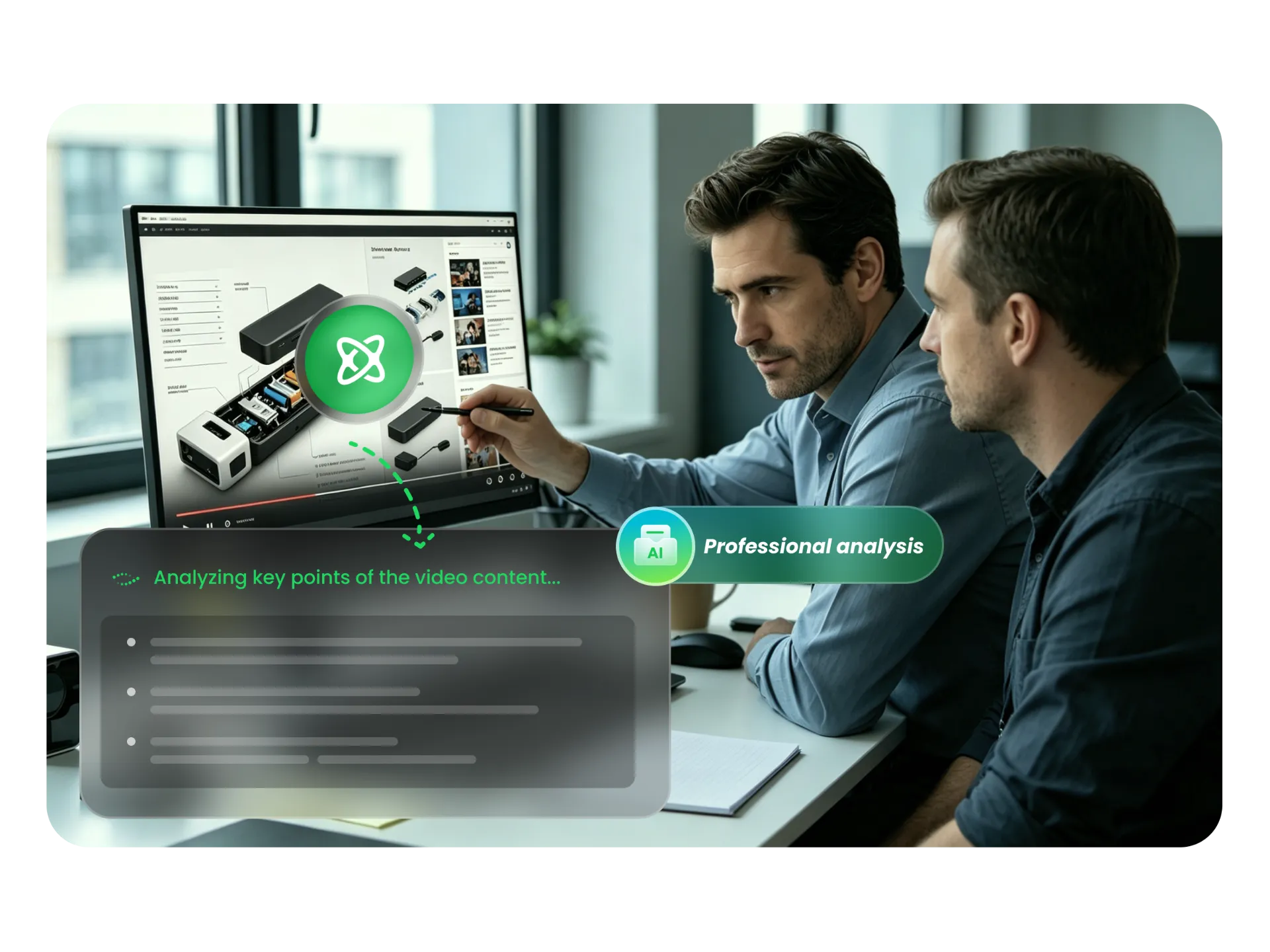 creator using ai chat to research videos from multiple platforms for content ideas