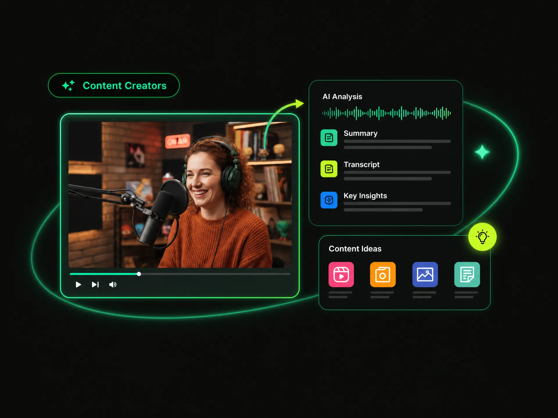 AI video analyzer and summarizer extracting key insights from long-form video content