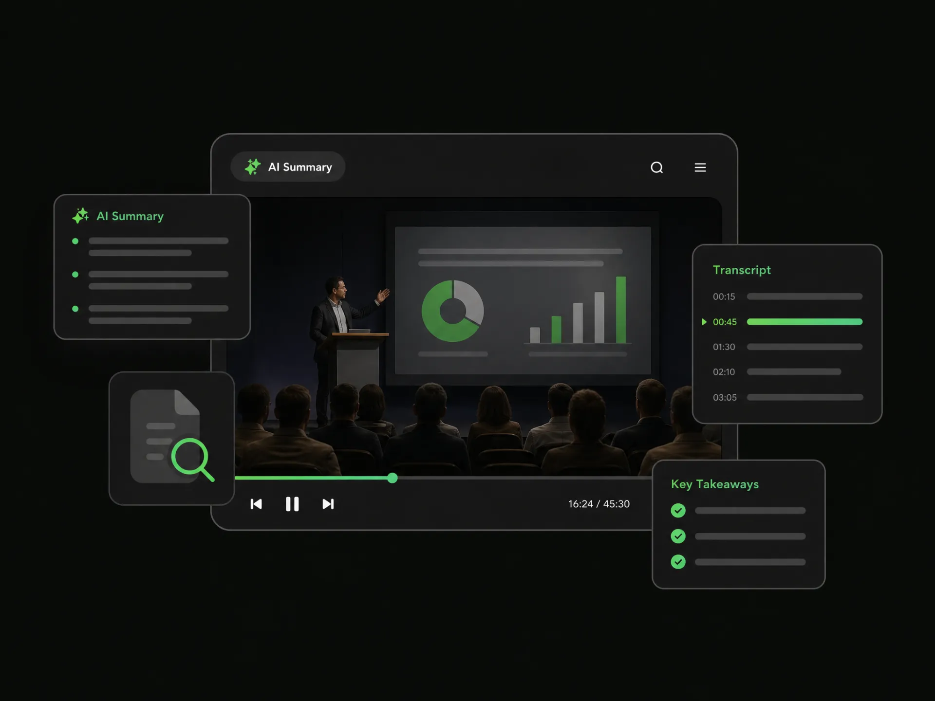 Video analyzer AI free online for searchable research video content