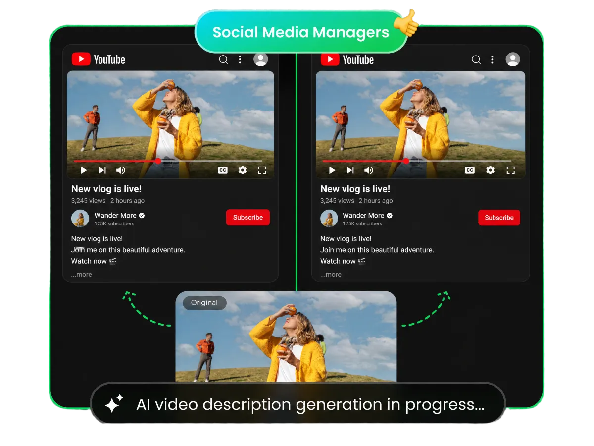 YouTube video title and description generator for social media content