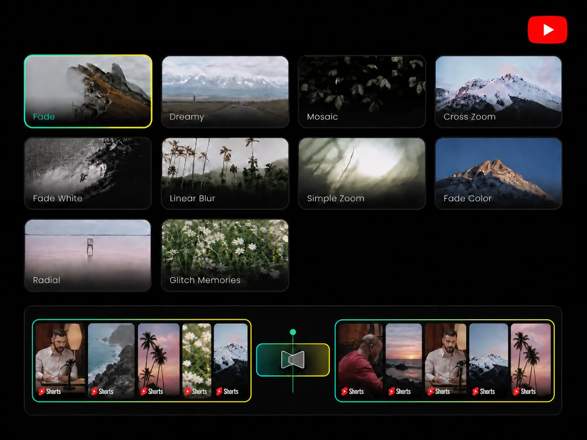 Add YouTube Shorts transitions for engaging short videos